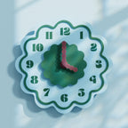 Horloge murale multicolore Frida | Mouvement silencieux, imprimé en PLA recyclé